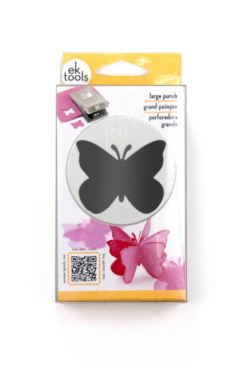 EK Success EK tools Butterfly Punch, Large, New Package, Grey - Image 2